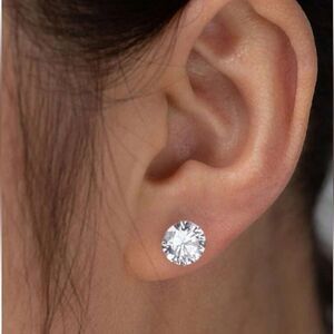 Stunning sterling silver post CZ earrings! New!